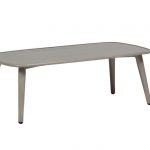 The Coconut Grove coffee table in pearl color aluminum.